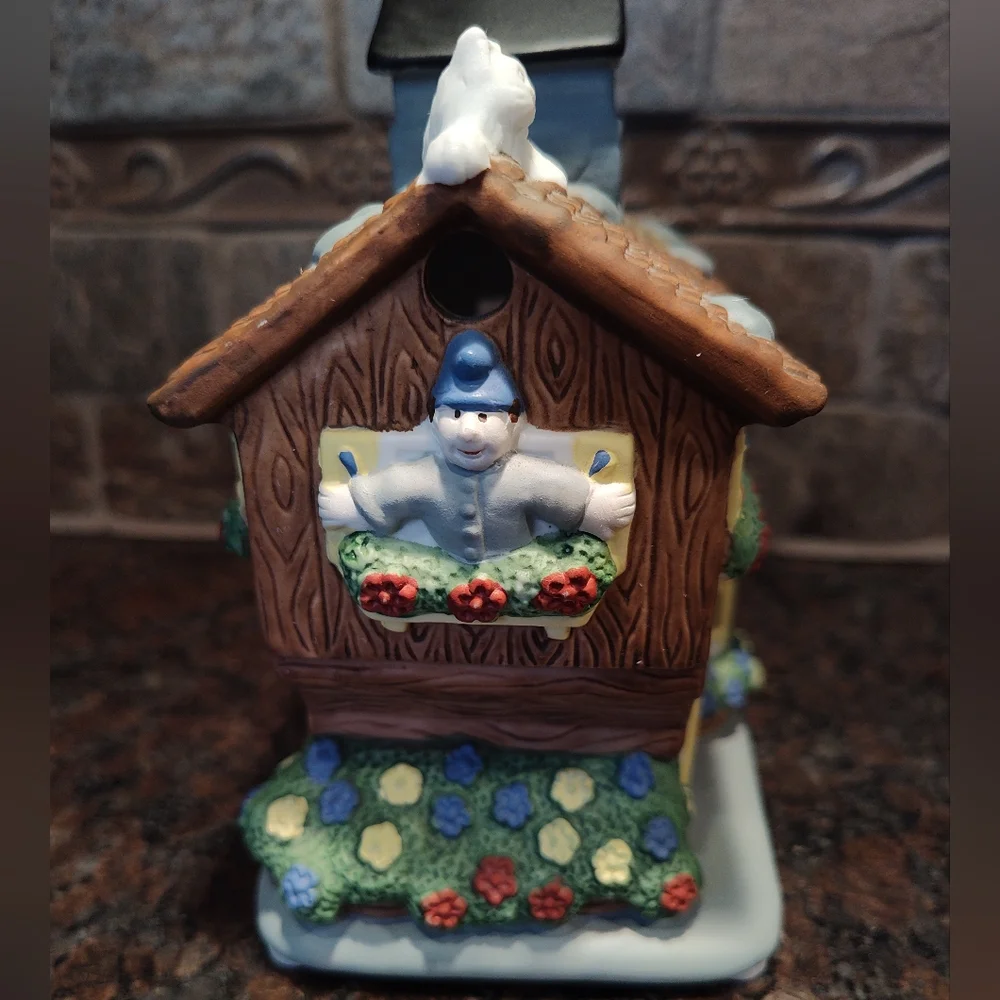 Partylite Flower Shop Tealight Holder, Retired, Vintage Ceramic Cottage - Picture 5 of 9